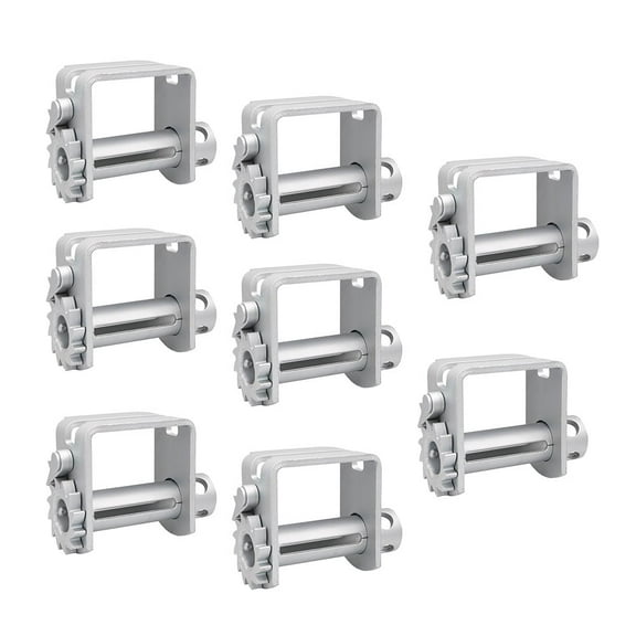 8 Pack Double L Sliding Winch for Double L Track - 5500 lbs WLL Zinc Plating Standard Profile Winch Slider - Slides to Any Position for Winch Control