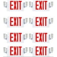 thumbnail image 1 of 8 Pack Double Sided LED Emergency EXIT Sign Combo, Two LED Lights, Backup Battery, US Standard Red Letter Emergency Exit Lighting,  Grade, 120-277V, Fire Resistant (UL 94V-0), 1 of 13