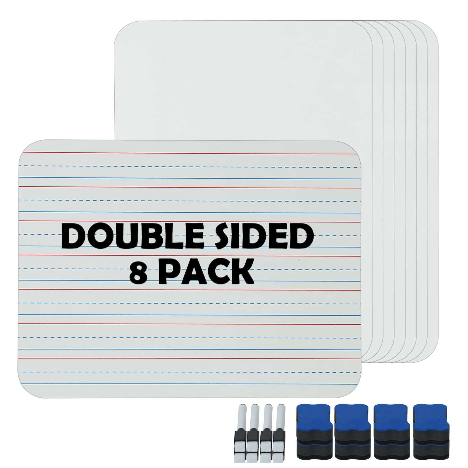 Nicpro 2 Pack Dry Erase Lap Board 9 x 12 Inches Double Sided Lapboard