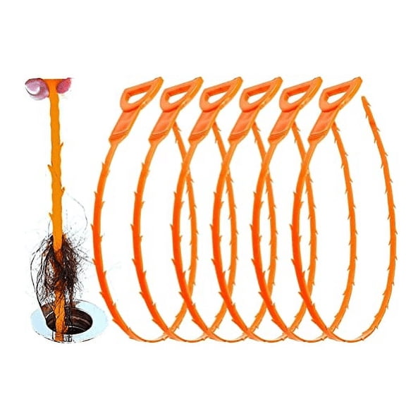 8 Pack Drain Clog Remover Plumbing Tool for Bathroom Shower & Bathtub Drain Cleaner Sink Unclogger Hair Catcher Stick Pipe Tub