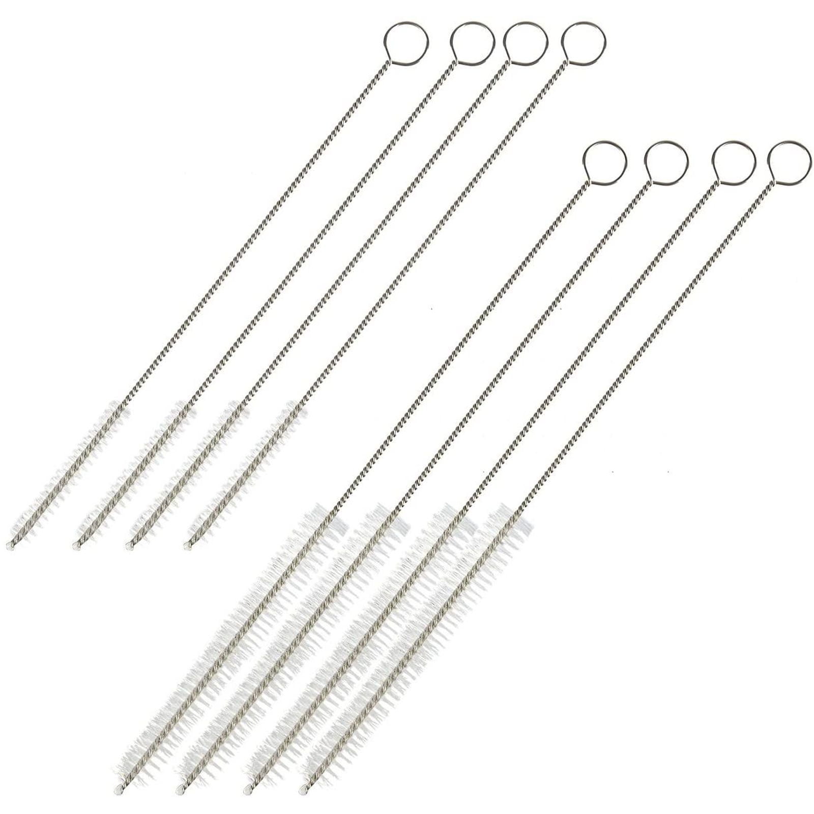 8Pack Drink Straw Cleaner Brushes, Stainless Steel with Long Design