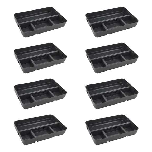 Ezy Storage Solutions Line Medium Insert Tray compatible with 28 Qt, 42.3 Qt and 54.9 Qt Storage Box, 8 Pack
