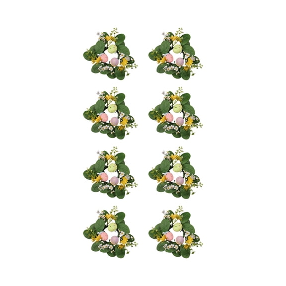 8-Pack Easter Egg Floral Decorations 2026 Spring Home Table Candlestick Ornaments for Holiday Garden Patio Party Favor Supplies