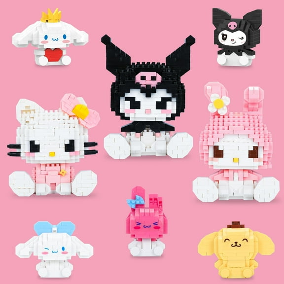 8 Pack Educational Kawaii Bricks, Festive Birthday Creative Gift