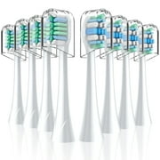 8 Pack Electric Toothbrush Replacement Heads,for Adults Oral, 2 Types Brush Head, 8 Protection Cases