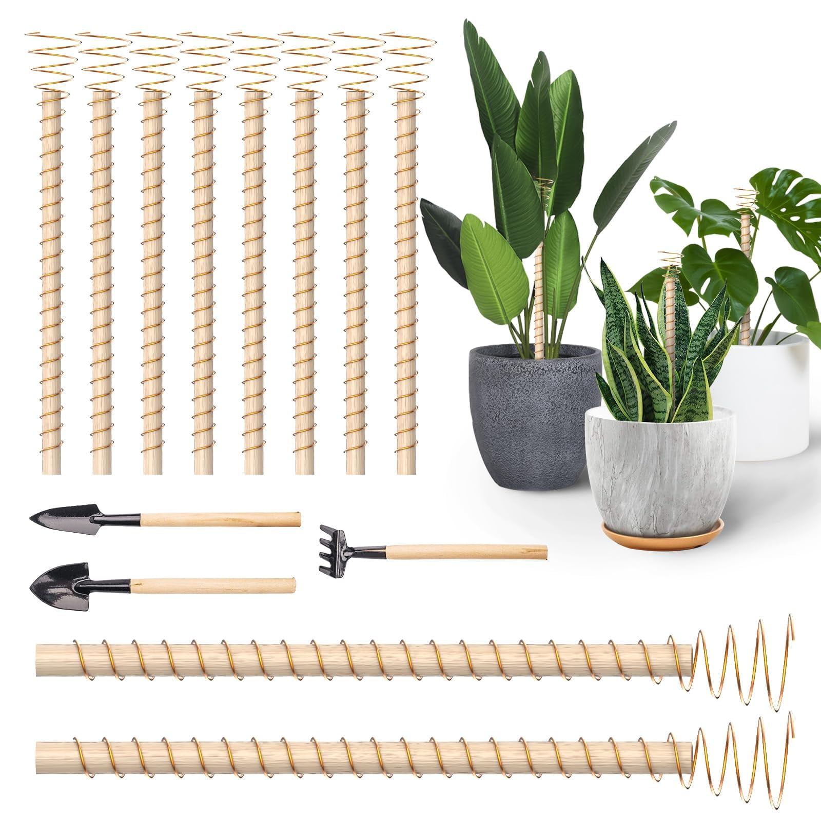 8 Pack Electroculture Garden Plant Stakes,12inches 99.9 Pure Copper