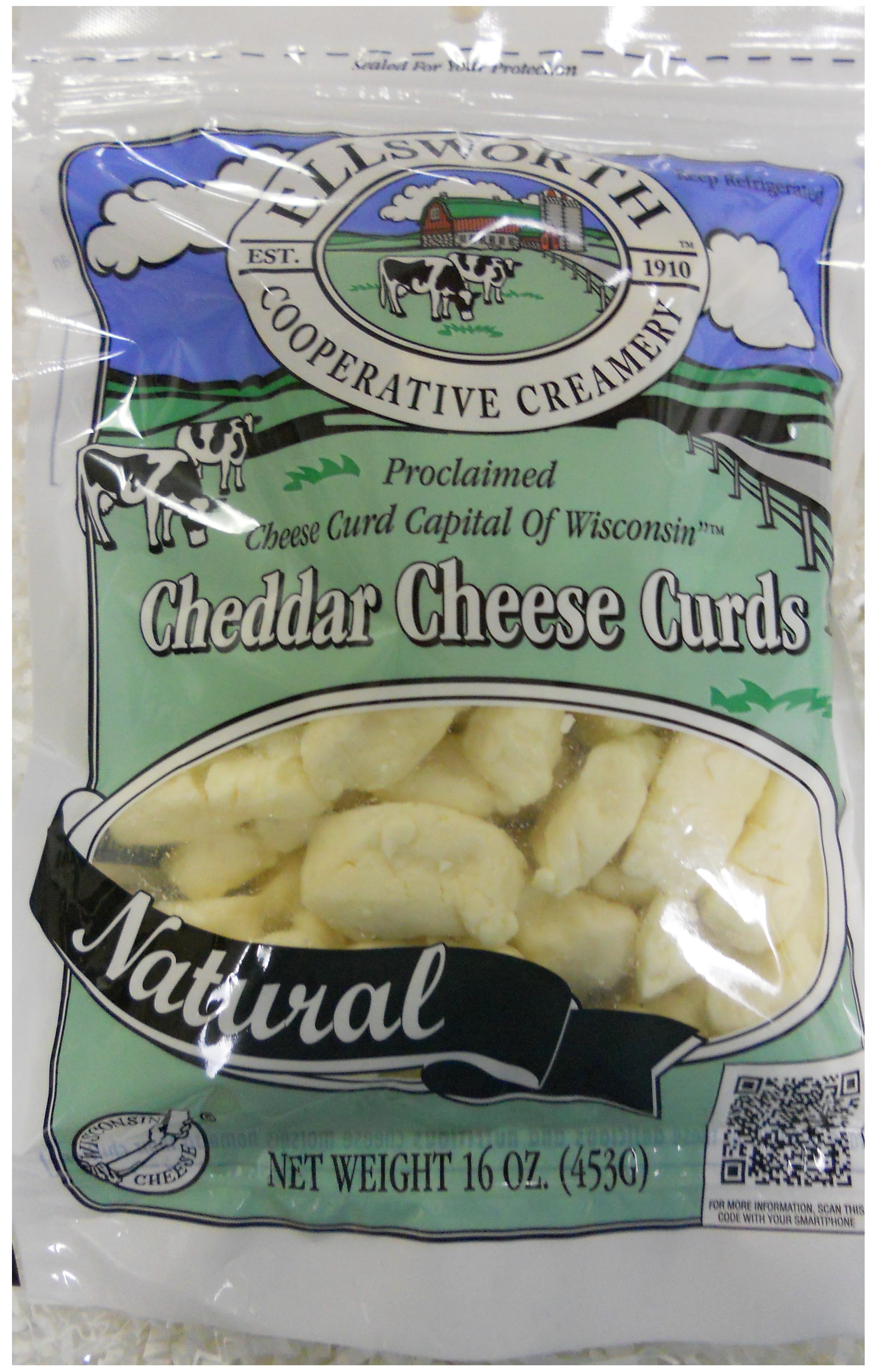 (8 Pack) Ellsworth White Cheddar Cheese Curd, 16 oz.