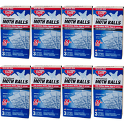 Enoz Old Fashioned Moth Balls, Naphthalene Balls, 3 Single-Use Packets, 24 oz, 8 Pack