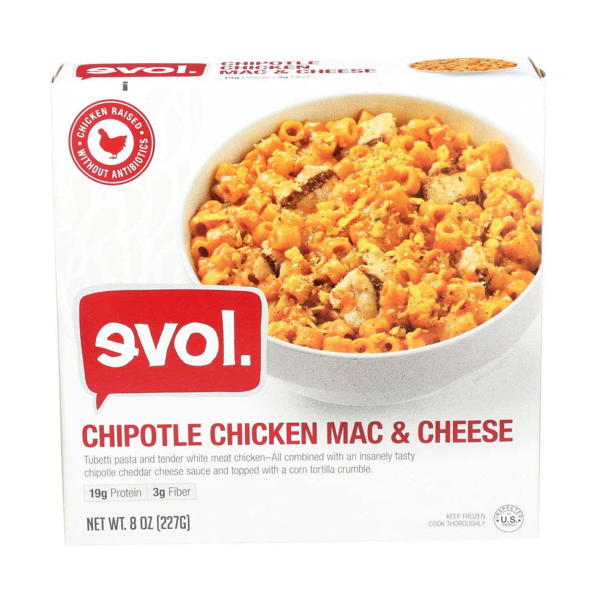 (8 Pack) Evol Chipotle Chicken Mac & Cheese, 8Oz. Box