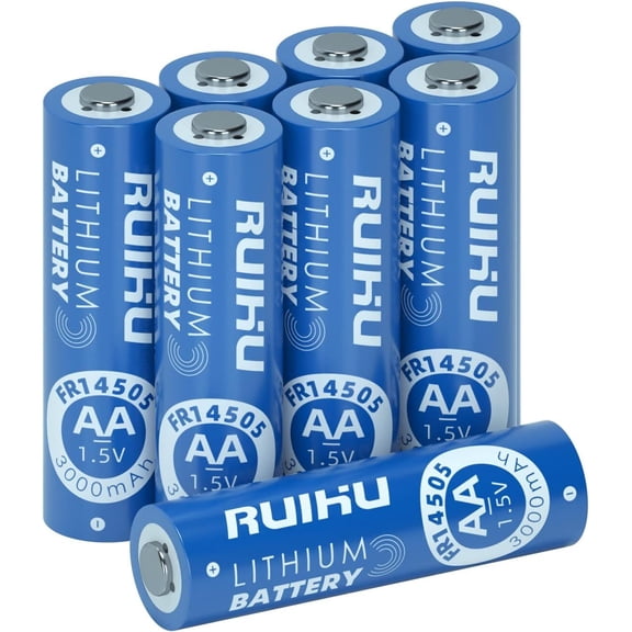 8 Pack Extended Long-Lasting Lithium Batteries for Blink Camera - 1.5V 3000mAh