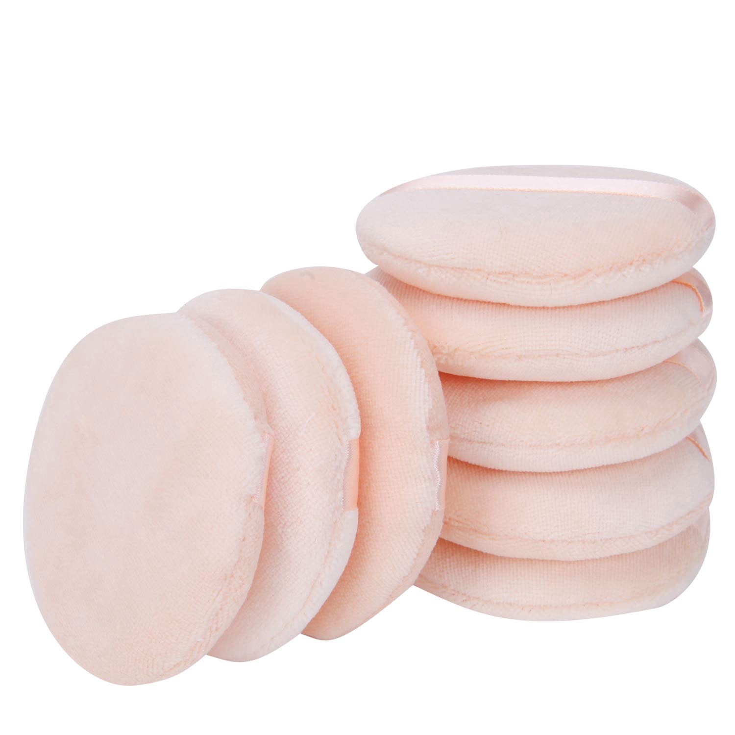 8 Pack Face Powder Puffs Soft Cotton Makeup Powder Pads for Loose ...