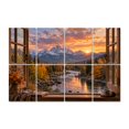 8 Pack Fake Window Rocky Mountain Art Acoustic Panels Self-Adhesive ...