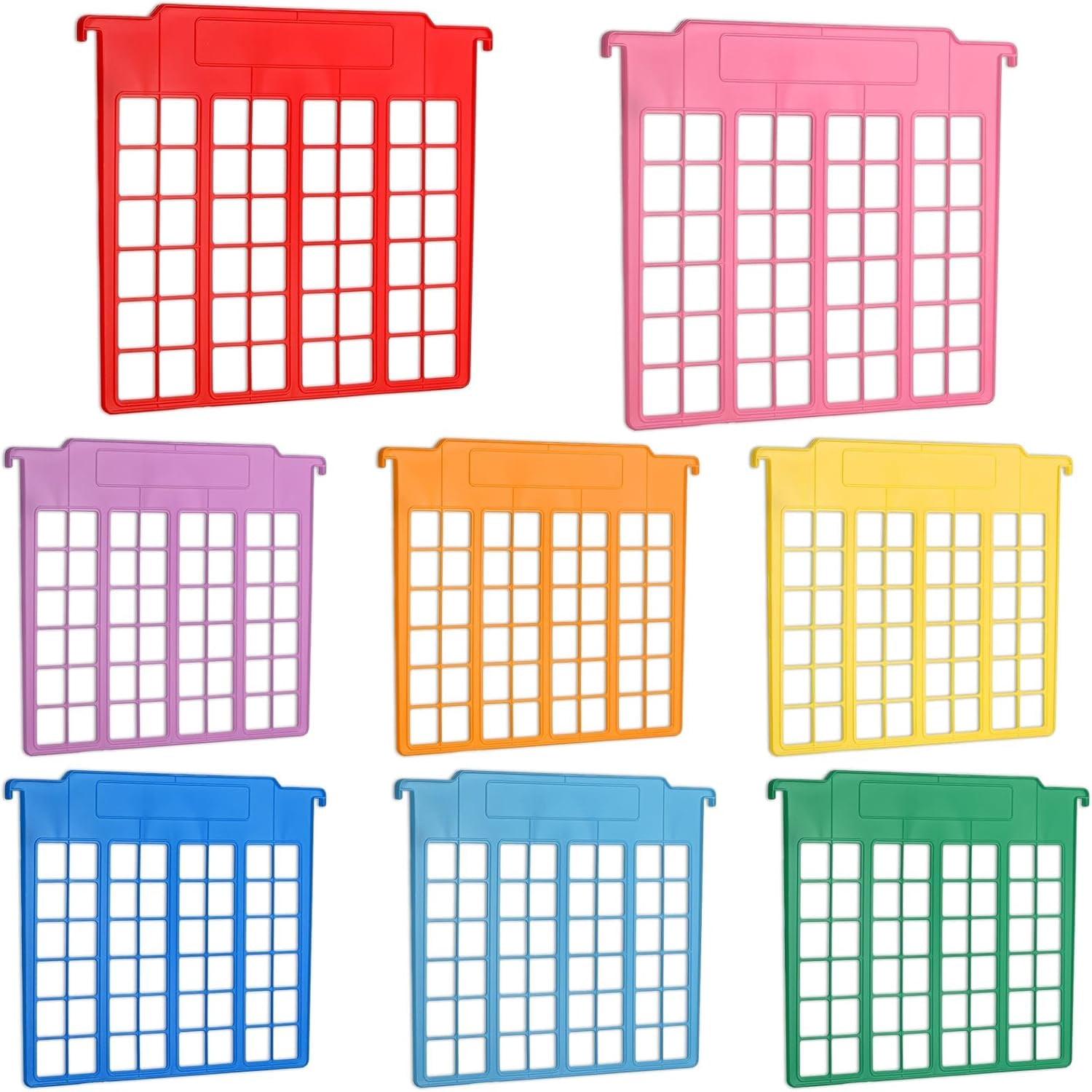 Separator File Stand 8 Pack File and Folder Dividers 9x11.4 Inches Plastic Hanging Filing ...
