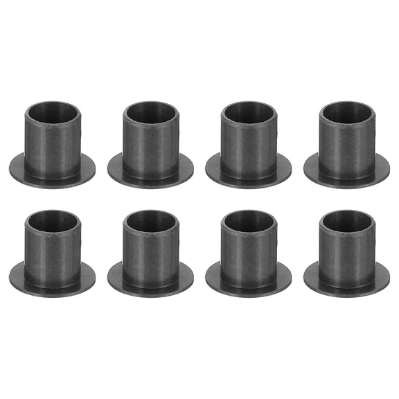 8 Pack Flanged Sleeve Bearing, Plastic Bushing ID 6mm x OD 7mm x Length 8mm POM Bushing, Black