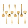 thumbnail image 1 of 8 Pack Floral Stainless Steel Tableware Creative Flower Coffee Spoon Set, 1 of 11