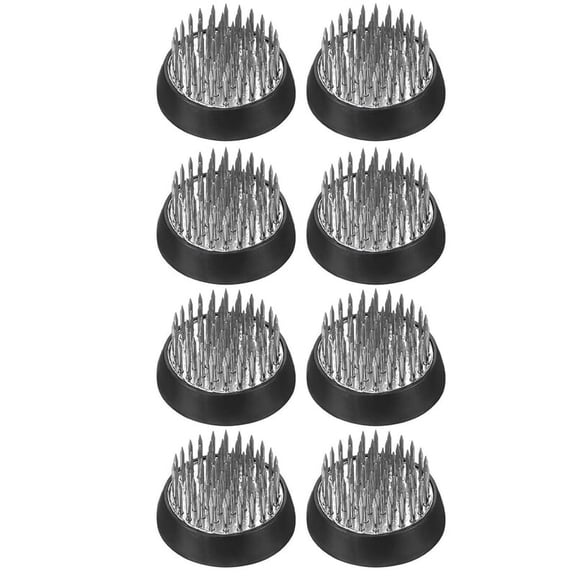 8-Pack Flower Frog 1.3 Inch Round Steel Flower Pins Flower Frog Holder Flower Arranger Rubber Base Floral Frog