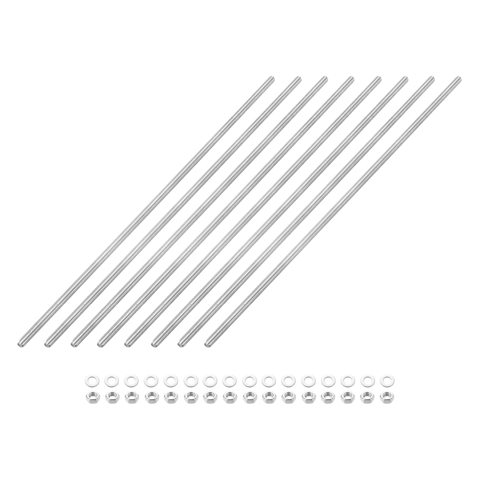 Thread Filter Rods 8 Pack Fully Threaded Rod, M3 x 150mm 201 Stainless Steel Right Hand ...