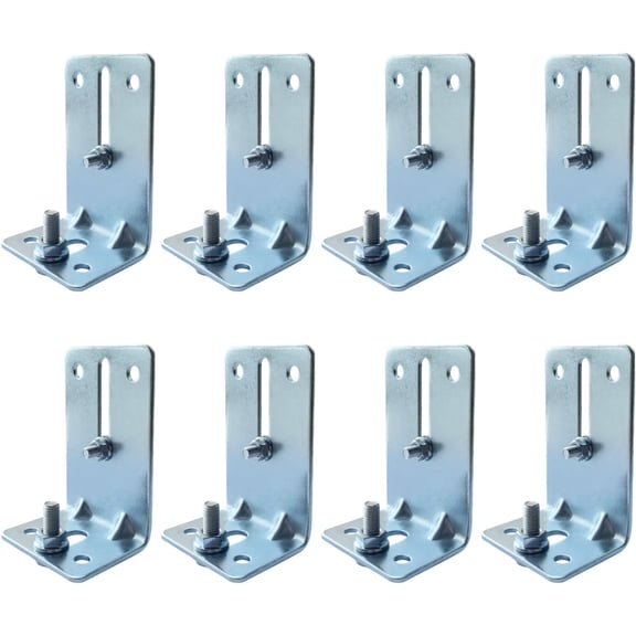 8 Pack Garage Door Track Jamb Bracket J6, Heavy Duty 12 Gauge Steel Garage Door Parts Reinforcement Bracket Set with Screws & Nuts