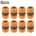 thumbnail image 1 of 8-Pack Garden Hose Quick Connector Set, 1/2 Inch Double Hose Repair Couplings, ABS Plastic, for Irrigation, Car Wash, Yellow & Orange, 1 of 5