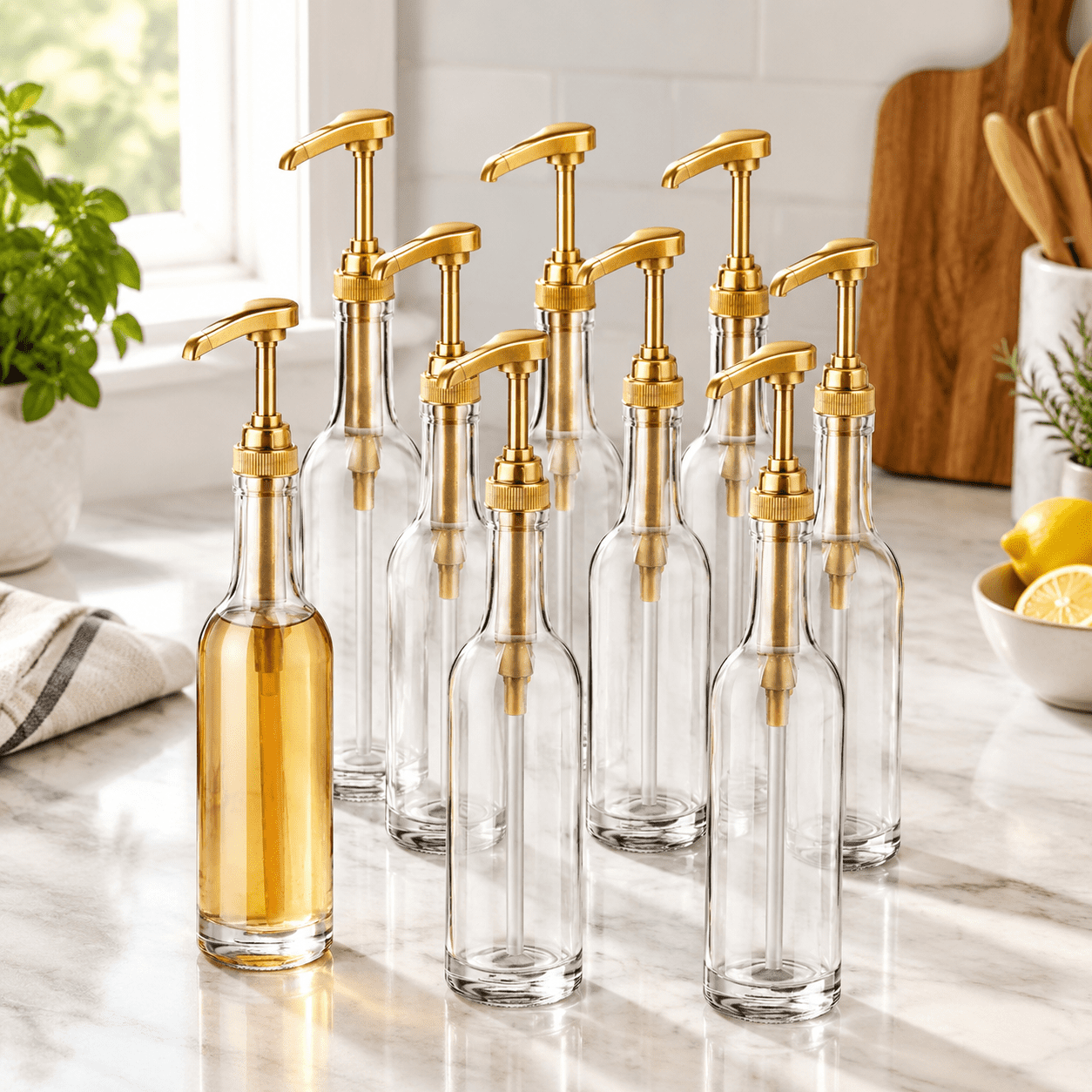 Sticker Machine Syrup Bottles 8 Pack Glcoffee Syrup Dispenser Bottles - Walmart.com