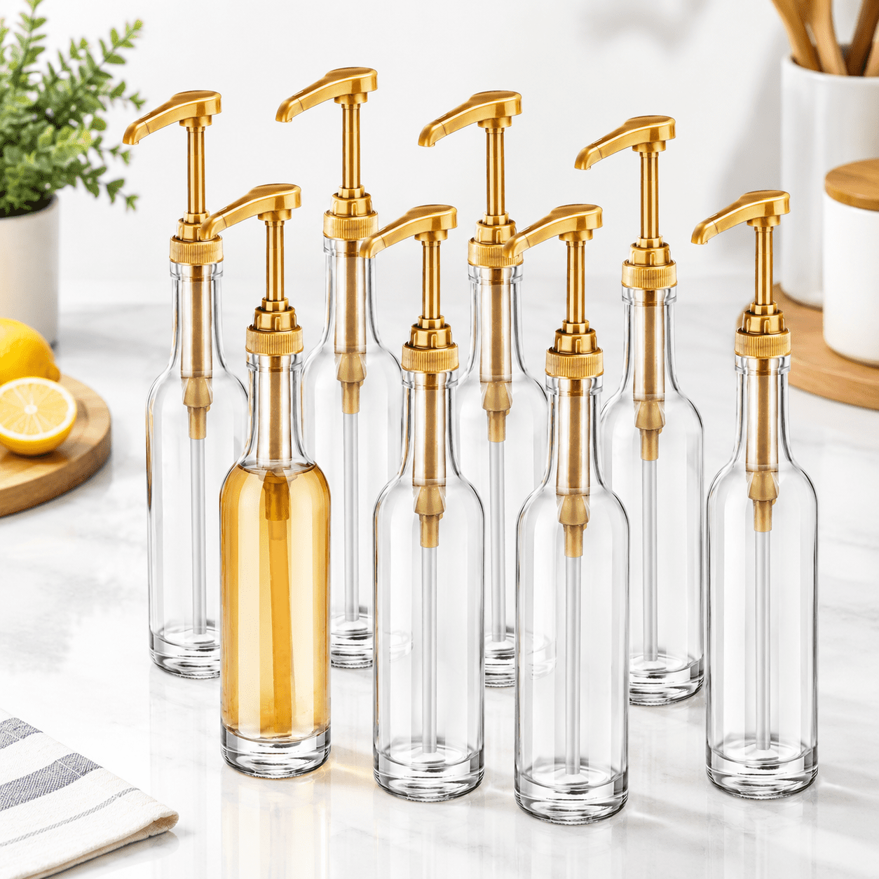 Sticker Machine Syrup Bottles 8 Pack Glcoffee Syrup Dispenser Bottles - Walmart.com