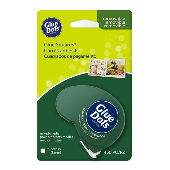 Glue Dots Removable Glue Squares Dot N' Go Dispenser, 8 Pack