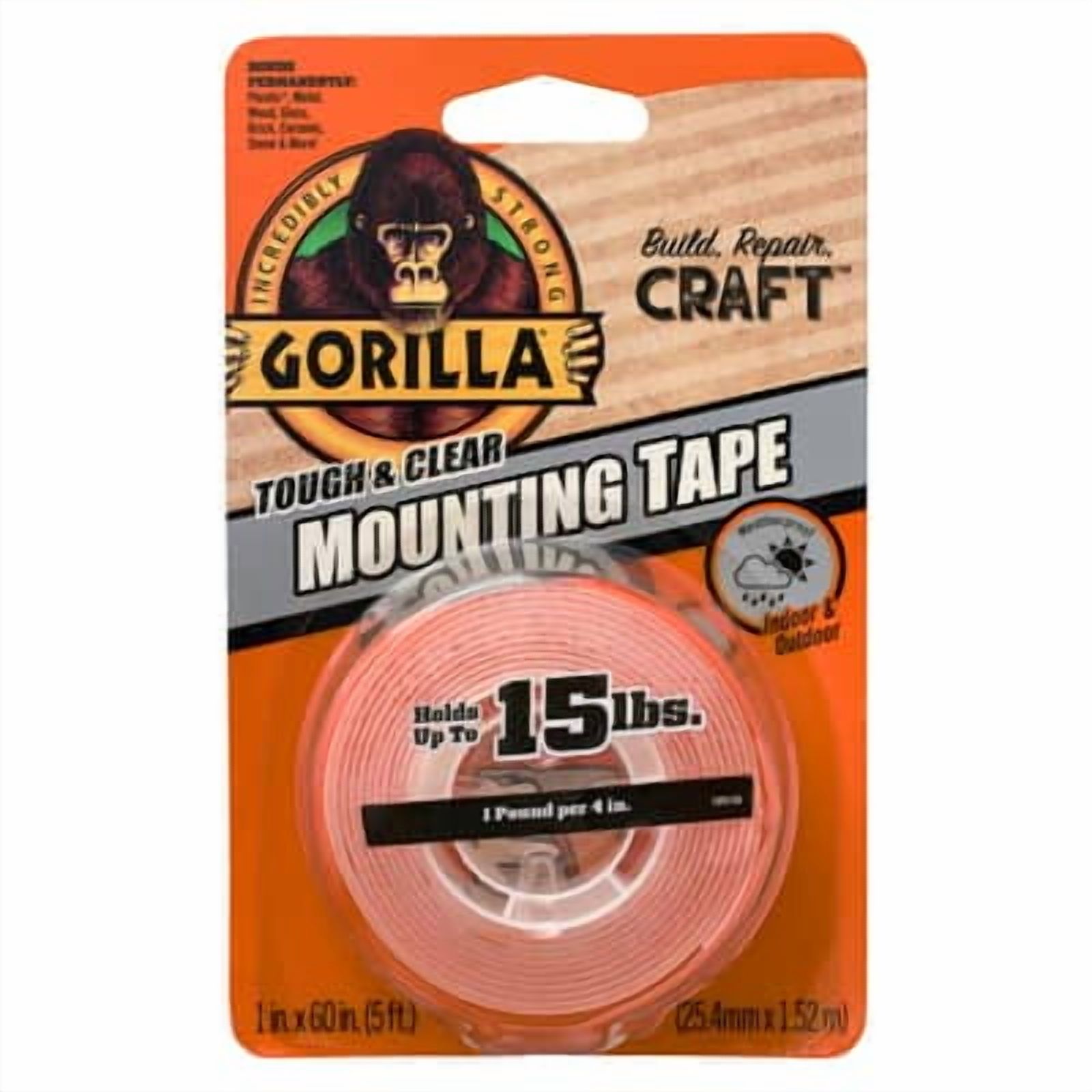 Gorilla Mounting Tape, 8 Pack