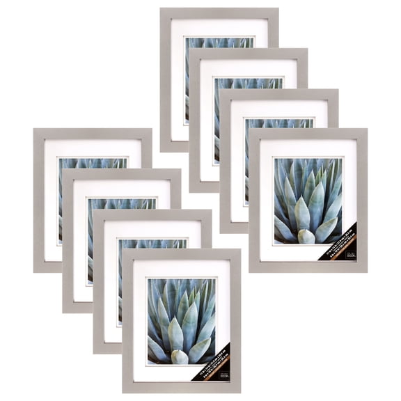 Studio Decor Gray Gallery Wall Frame with Double Mat, 8 Pack