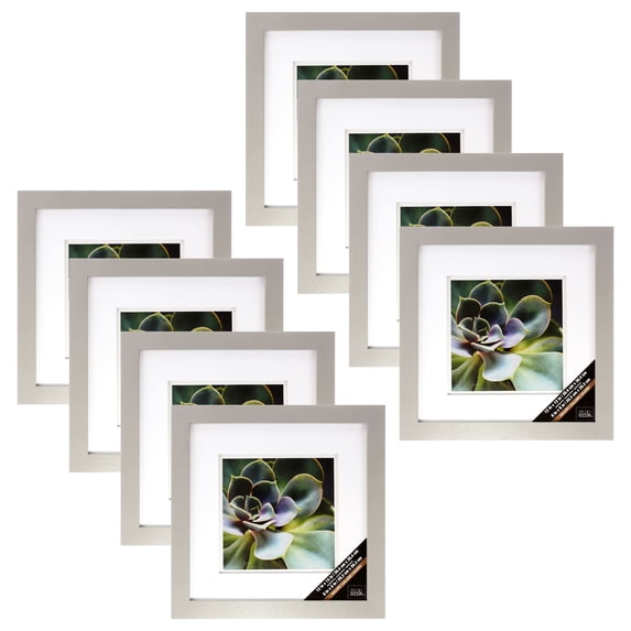 Studio Decor Gray Gallery Wall Frame with Double Mat, 8 Pack