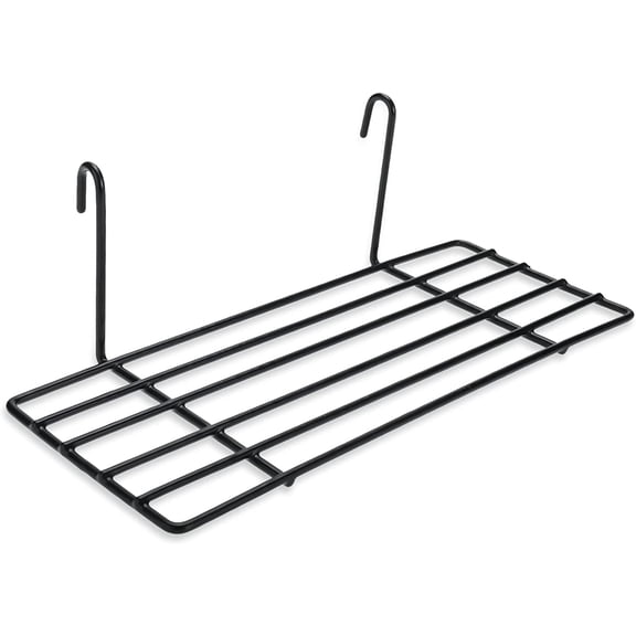 8 Pack Grid Wall Shelves, Wire Straight Shelf with Hooks, Hanging Shelf for Wall Grid Panel, Home Supplies Organizer, 9.8" L x 3.9" D