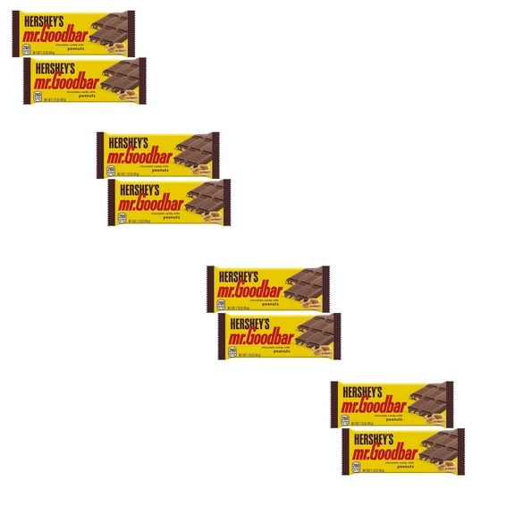 8 Pack HERSHEY'S MR. GOODBAR Chocolate with Peanuts Candy | Delicious World | 1.75 oz RADYAN