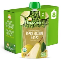 (8 Pack) Happy Baby Organics Pears, Zucchini & Peas Pouches; 4 oz.