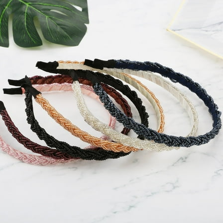 8 Pack Headbands Metal Head Band Beaded Hair Bands Elegant Hairband No Slip Fashion Hair Accessories for Women Girls