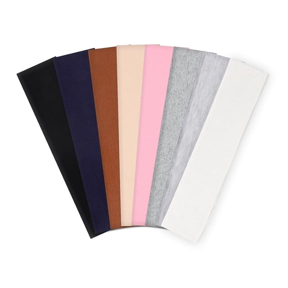 8 Pack Headbands for Women, Sweat Absorbing Sport Headbands Non Slip Cotton Hair Bands for Daily Life Workout for Women Girls