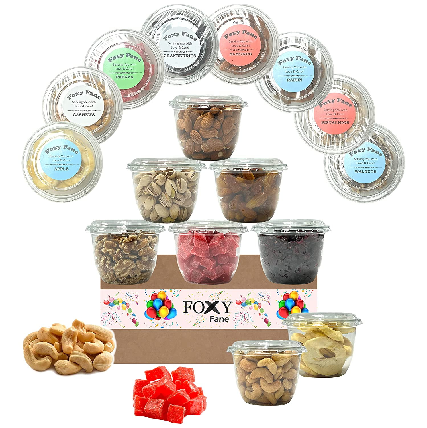 8 Pack Healthy Nuts Dried Fruits Snack Box Premium Gift Care Package