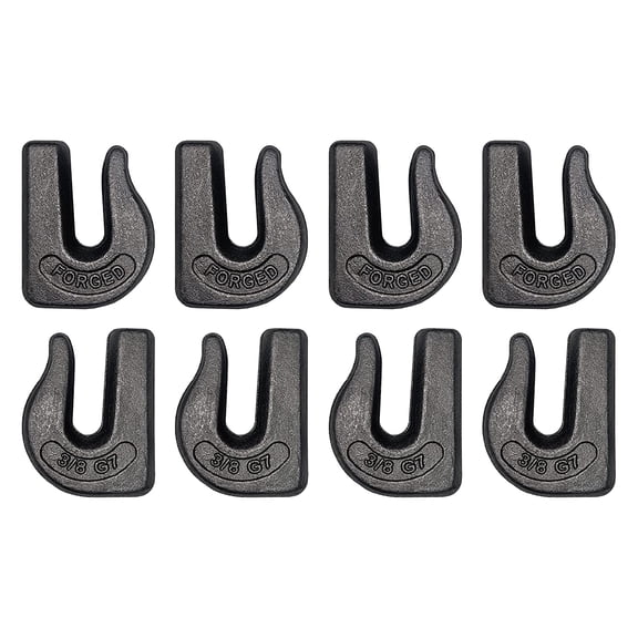 8 Pack Heavy Duty 3/8" Weld On Grab Hook, Grade 70 Clevis Chain Hook for Trailer, Truck, Rigging, Flatbed, Tractors, Loader Bucket, Tie Down (8)