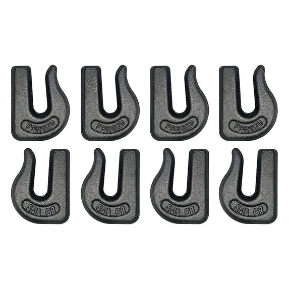 8 Pack Heavy Duty 5/16" Weld On Grab Hook, Grade 70 Clevis Chain Hook for Trailer, Truck, Rigging, Flatbed, Tractors, Loader Bucket, Tie Down (8)