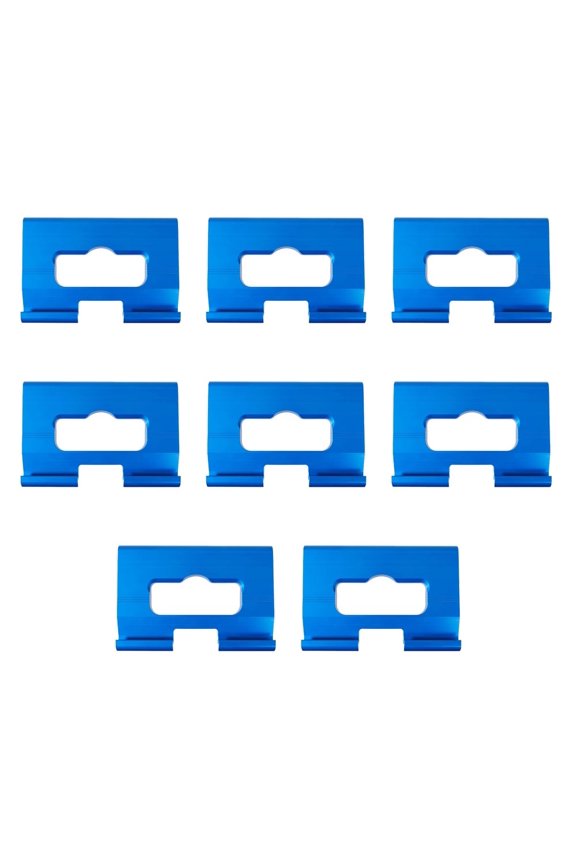 (8 Pack) Heavy Duty 7.5 Blue Aluminum Removable J-Plate For Extruded Tie Down for East Trailers - 7,200 Lbs Working Load Limit