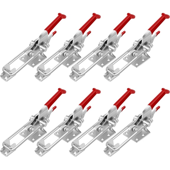 8-Pack Heavy Duty Adjustable Toggle Latch Clamp 2000Lbs Holding Capacity Pull Hasp Latches for Smoker Lid Jig, Case Trunk, Door