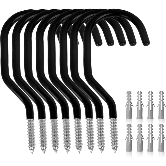 8-Pack Heavy Duty Bike Hook, Loading Capacity 100 LBS, 6 inch, Hooks for Garage Wall and Ceiling