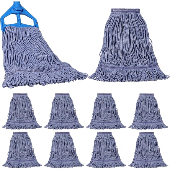 8 Pack Heavy Duty Mop Head Replacements,String Mop Head for Commercial,Used for Home,Office and Kitchen,Washable,Reusable Mop
