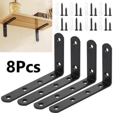 8 Pack Heavy Duty Shelf Brackets, L Shaped Angle Shelf Brackets,5 x 3 Inch