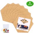 thumbnail image 1 of 8 Pack Hexagon Bulletin Boards Cork Tiles Board with Sticky Back Message Memo Board with Extra 50 Pins, 1 of 7