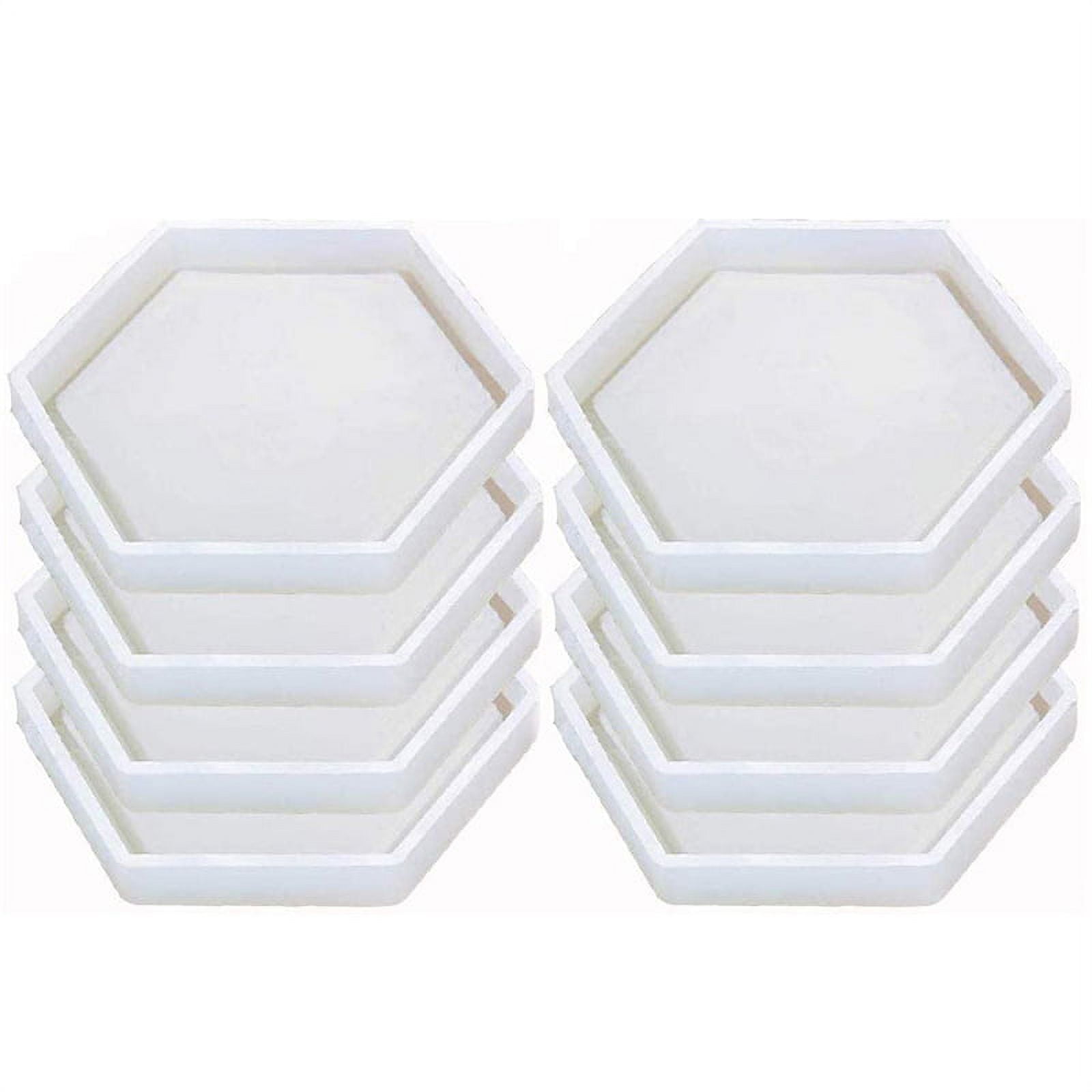 8 Pack Hexagon Silicone Coaster Silicone Resin Mold, Epoxy for Casting