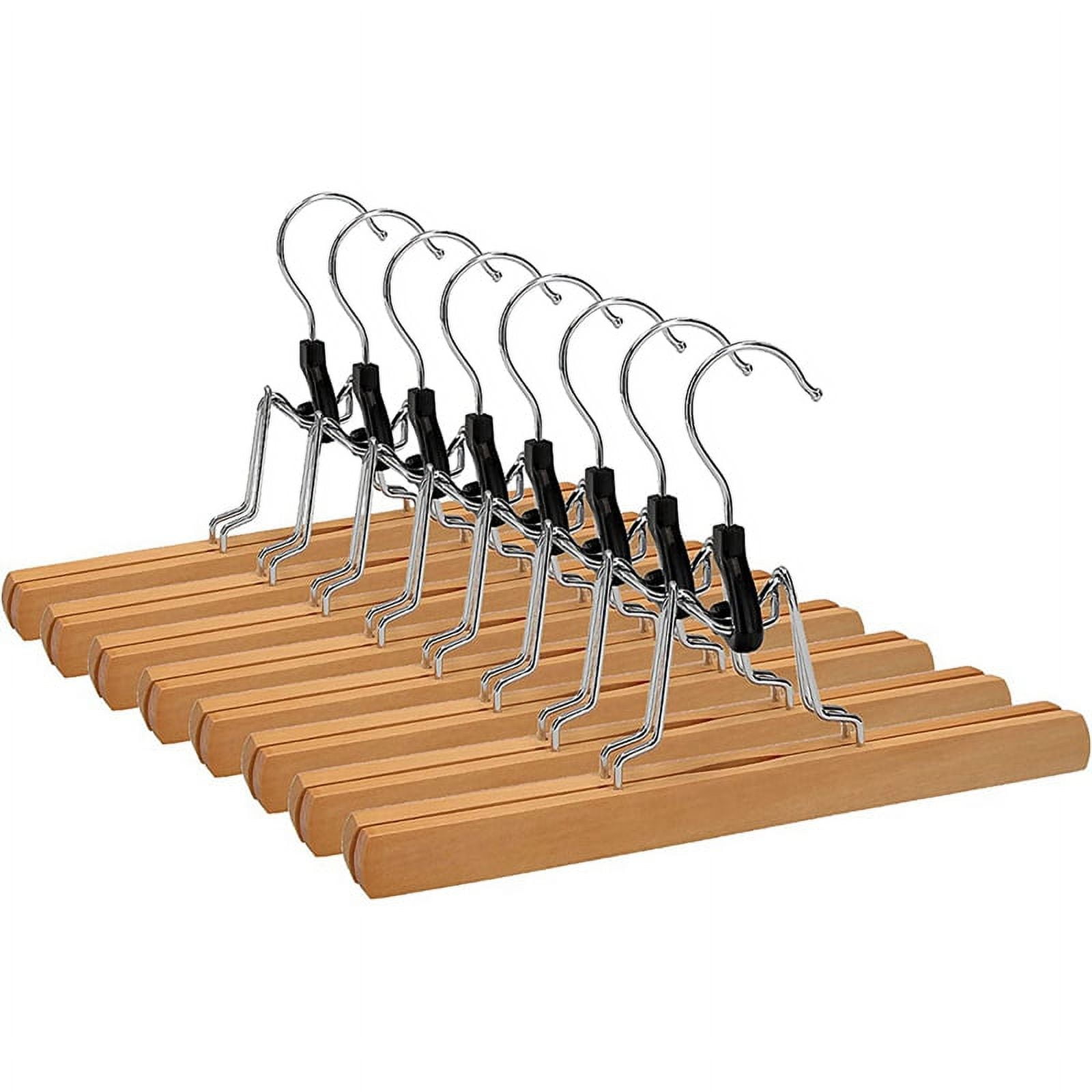 8 Pack Home Pants Rack, Wooden Stretcher, Clamping Hanger, Non-, with ...