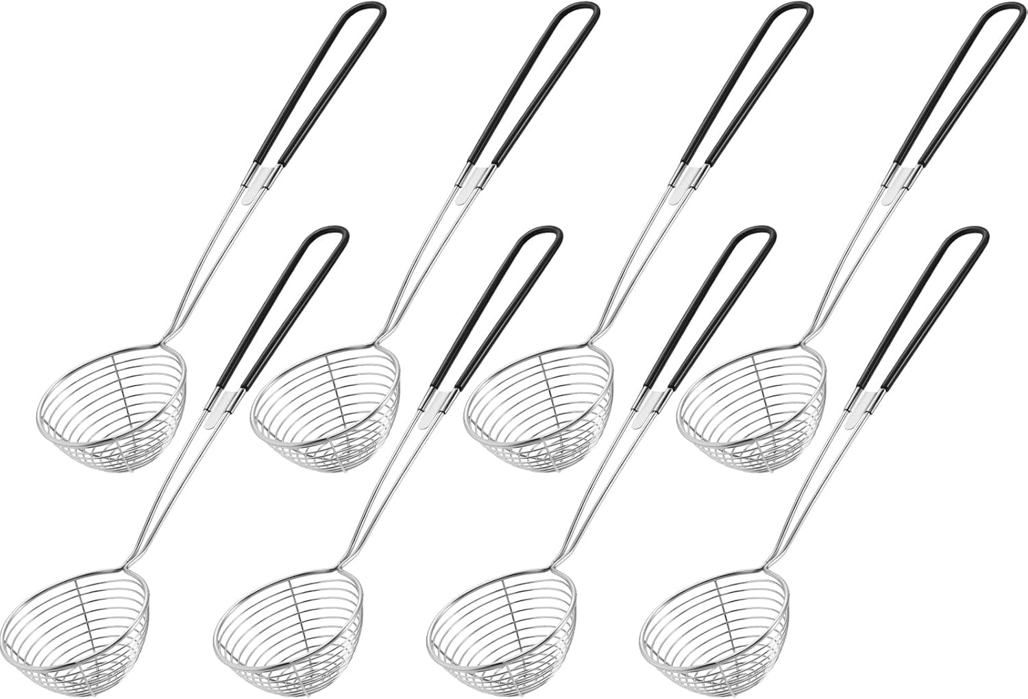 8 Pack Hot Pot Strainer Scoops, Stainless Steel Hot Pot Strainer Spoons ...