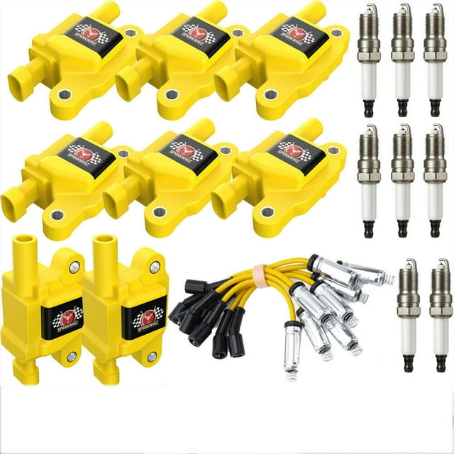 8 Pack Ignition Coils & Spark Plug & Wires for Chevy Silverado 1500