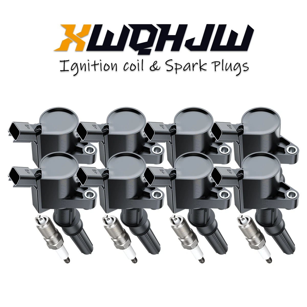 8 Pack Ignition Coils and 8 Spark Plugs Kit for Mercury Grand Marquis 1998-2011 V8 4.6L