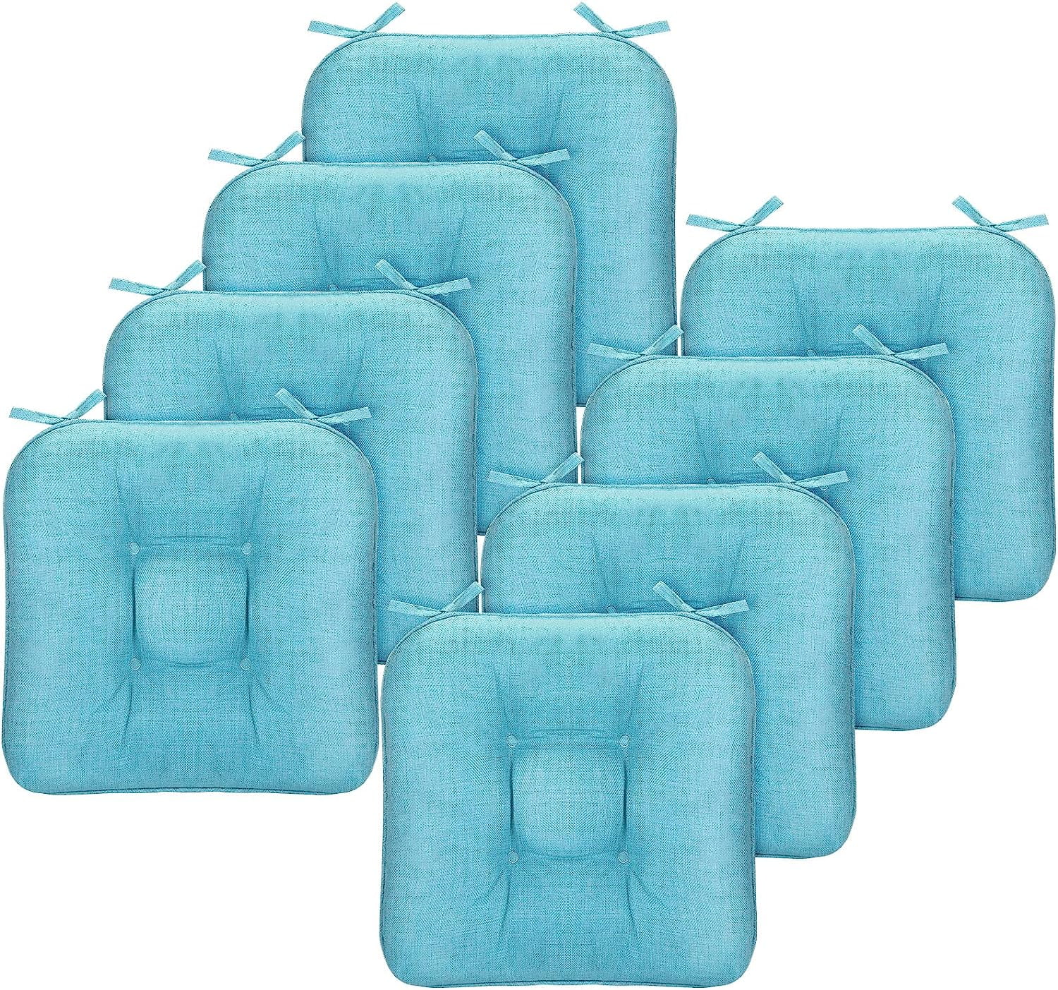 8 Pack Indoor Chair Cushions for Dining Chairs Memory Foam Chair Pad