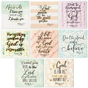 8 Pack Inspirational Bible Verse Magnets for Fridge, Christian Office Decor, Scripture Gifts 2.5 In